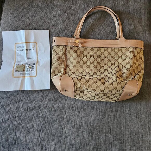 Gucci GG Canvas & Leather Mayfair Tote Bag Comes With 100 % COA - Picture 3 of 14